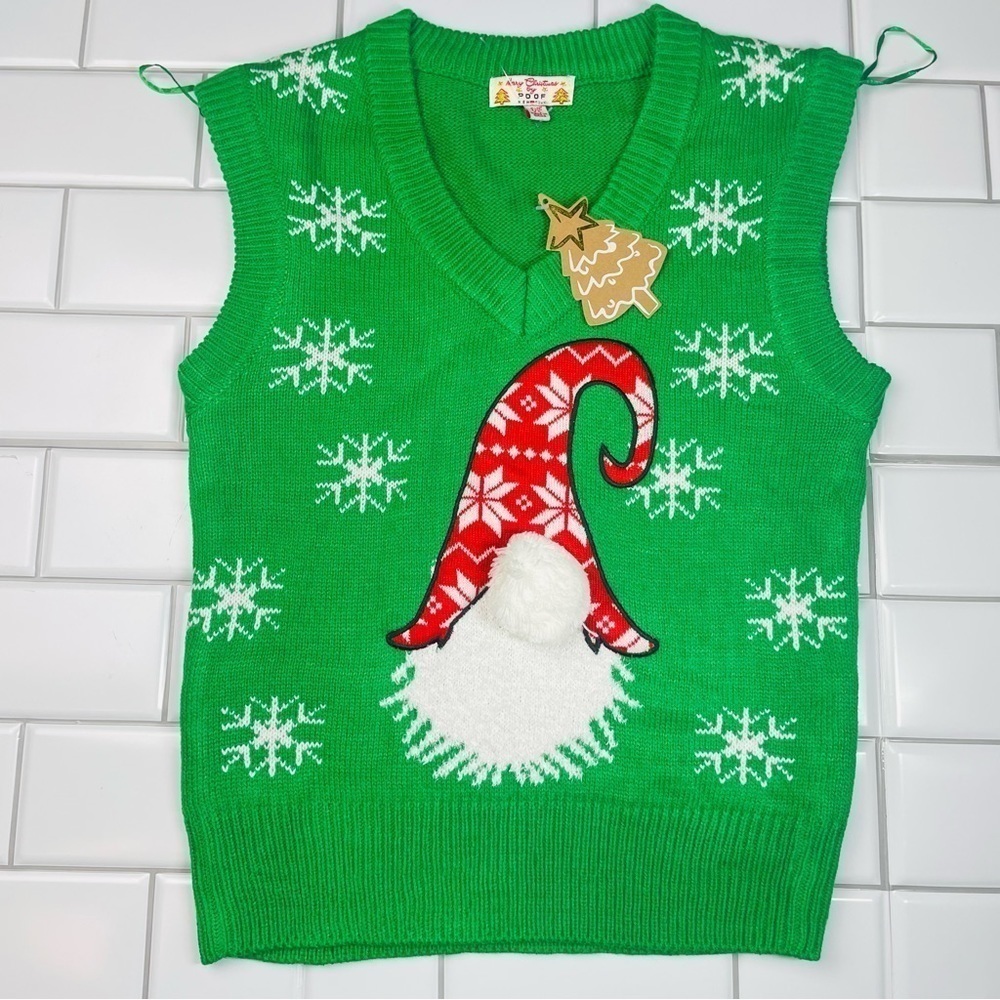 Merry Christmas by Poof Gnome sweater‎ vest